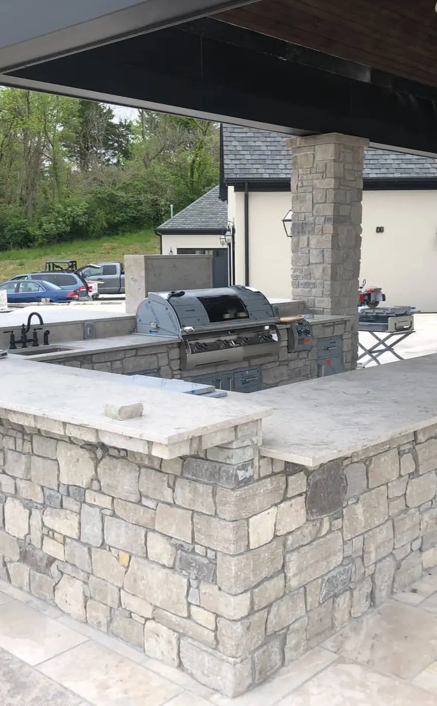 durable outdoor kitchen stone st. louis