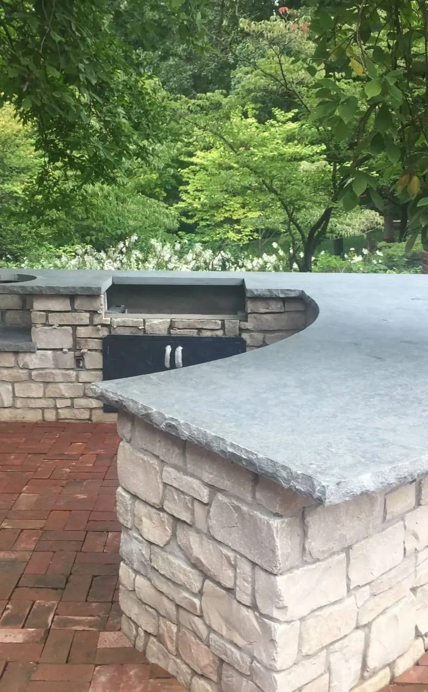 stone slab outdoor kitchen st. louis